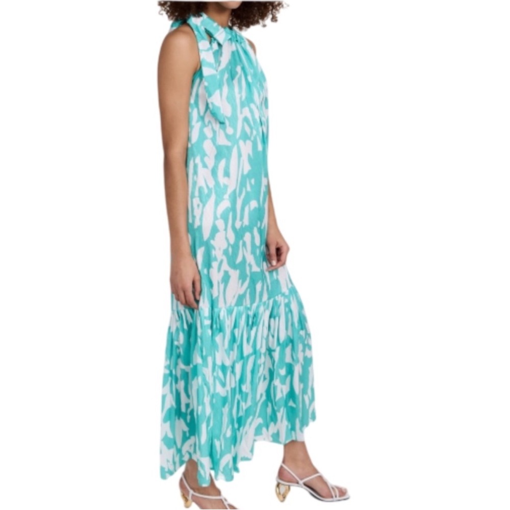 Diarrablu Blue Tiered Asymmetrical Sundress